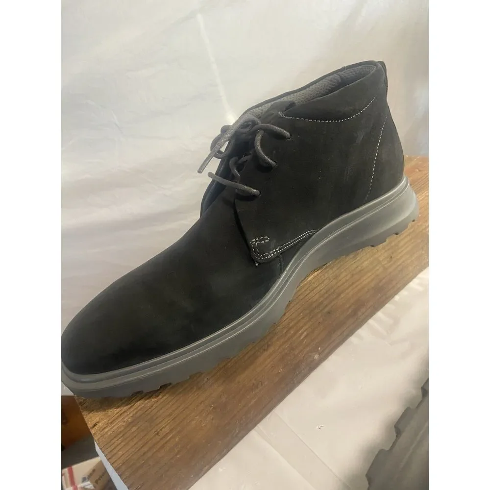 Men's Ecco Black Suede Hybrid Chukka Boots Black-Size 9-9.5-NWOT- Never Worn‎